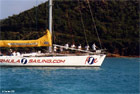 Weighing anchor before the race, Antigua